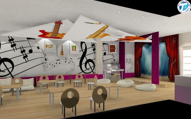 Góc âm nhạc thiết kế thông minh tạo không gian vui chơi học tập tích cực